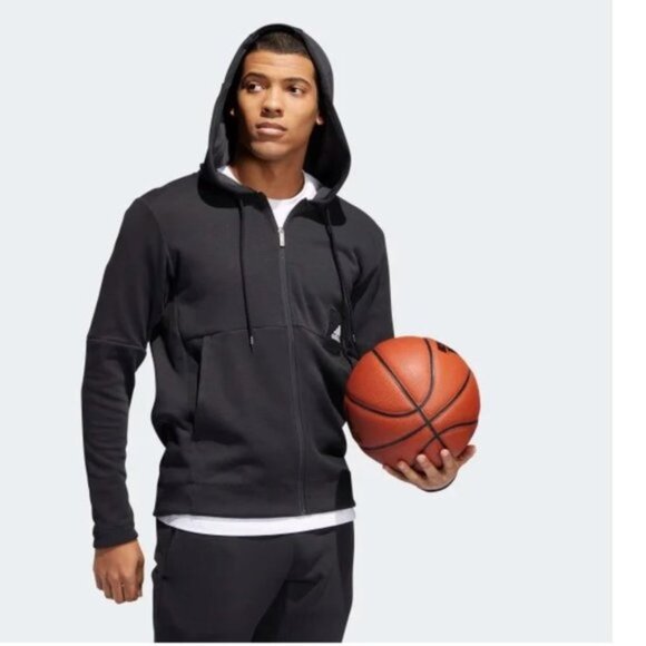 Adidas 365 Lightweight Full Zip Basketball Hoodie - Picture 2 of 6